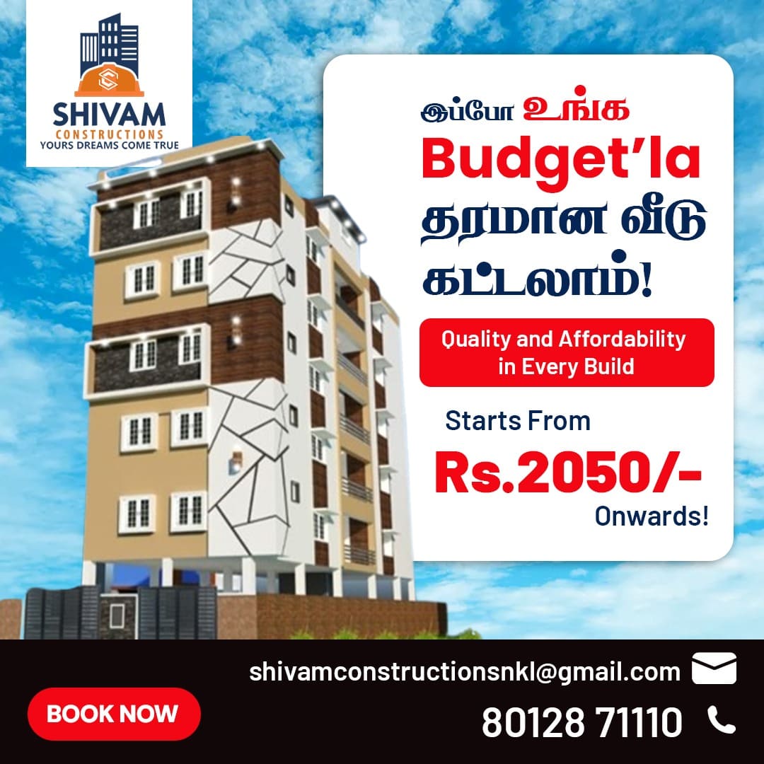 Shivam Constructions budget home social media creative designed by BIGDIGITS