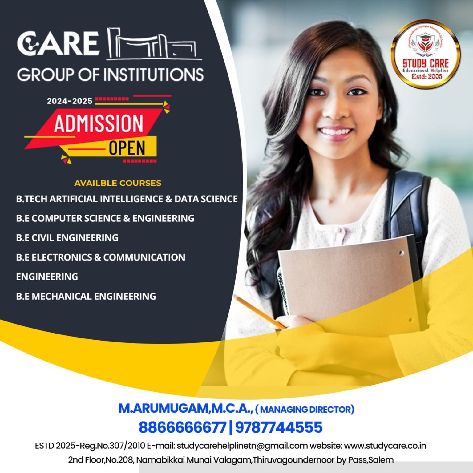 CARE Group of Institutions admission open SEO campaign creative