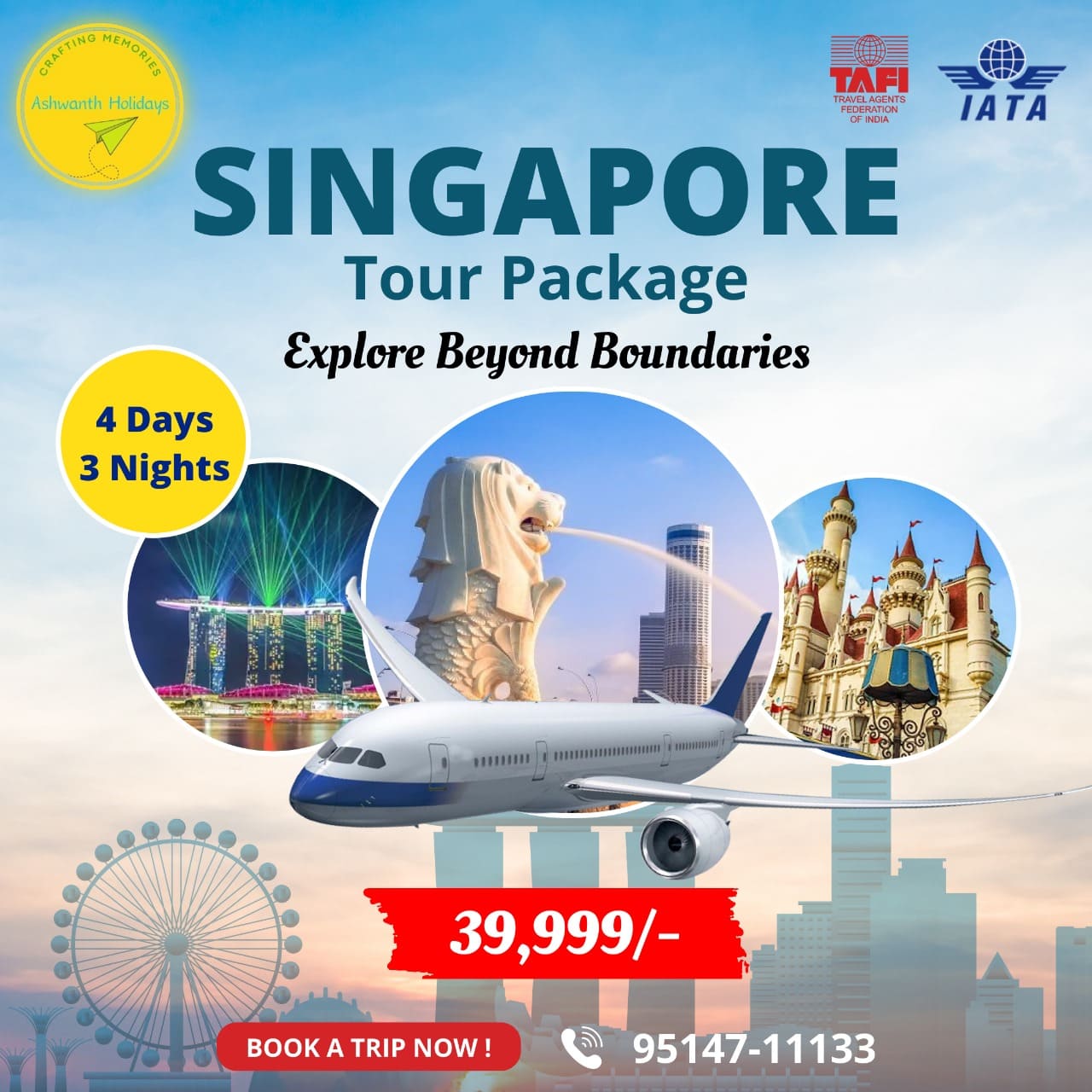 Singapore tour package social media creative designed by BIGDIGITS
